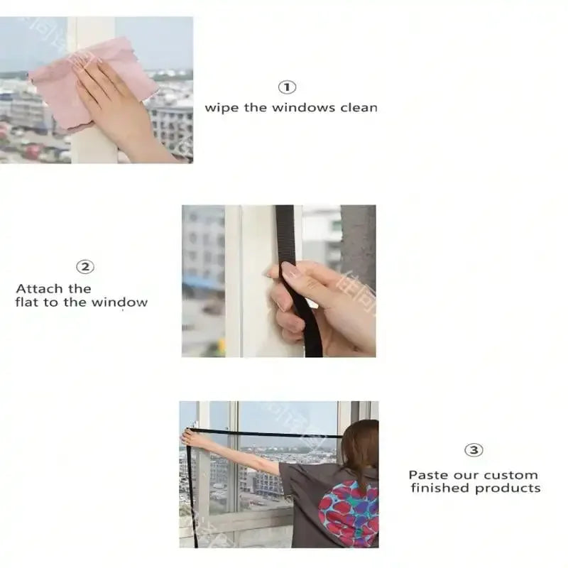 Self-Adhesive Mosquito Netting Window Screen, No Drill Sand Window Curtain, Self-Installation, Invisible, Household Insect-Proof Net
