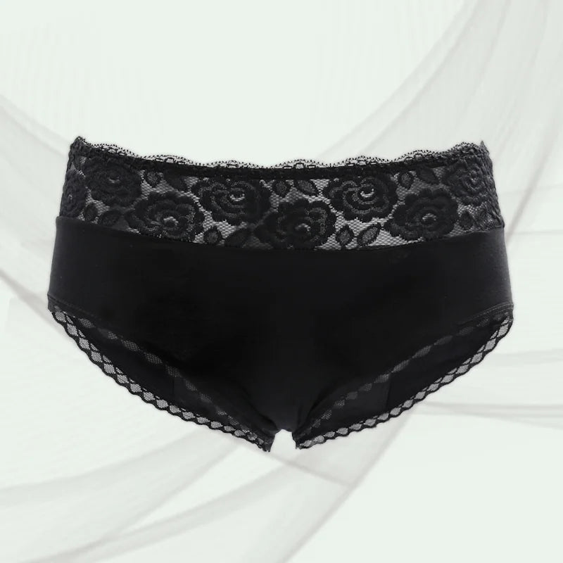 Breathable Menstrual Panties 4-Layer Leak Proof Bamboo Fiber Underpants Heavy Flow Woman Underwear Fast Absorption Period Briefs