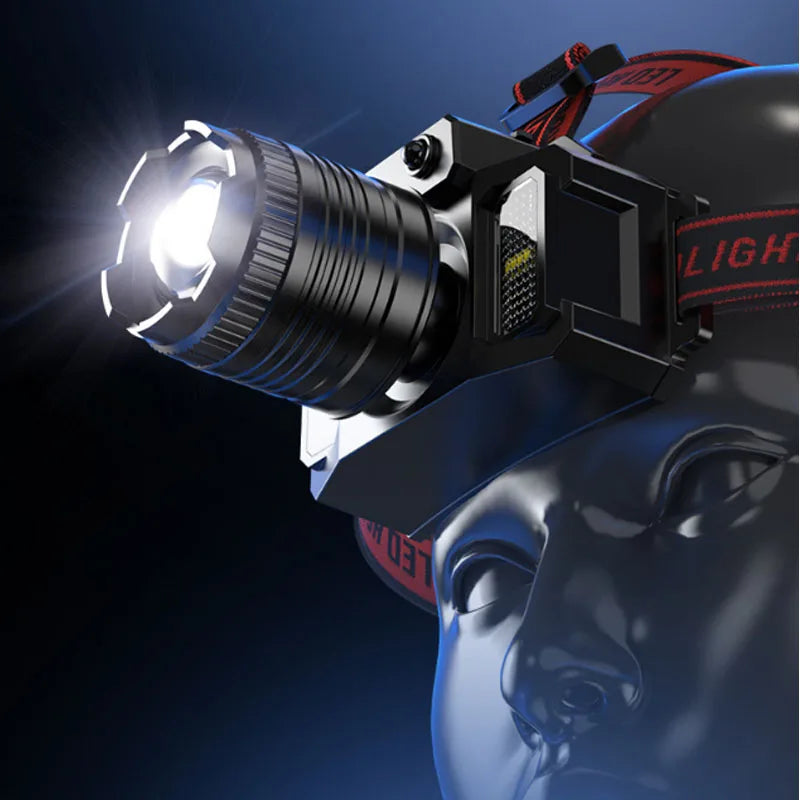 LED Sensor Headlamp Camping Search Light Head Flashlight Rechargeable Powerful Head Lamp Front Lanterns Headlights 5 Styles
