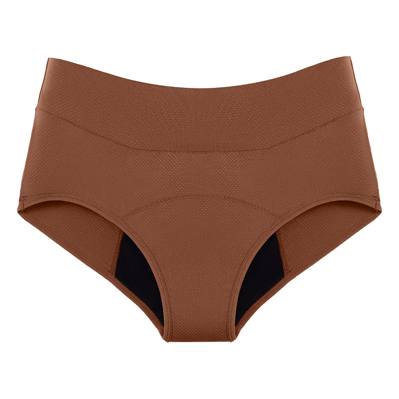 Breathable Menstrual Panties 4-Layer Leak Proof Bamboo Fiber Underpants Heavy Flow Woman Underwear Fast Absorption Period Briefs