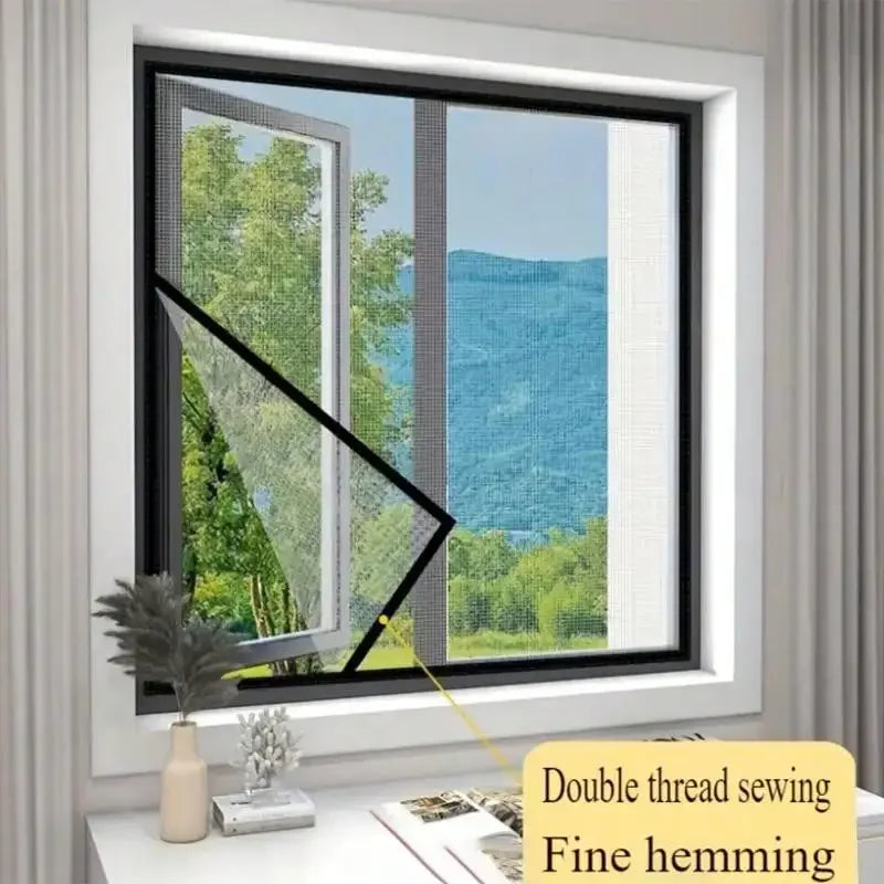 Self-Adhesive Mosquito Netting Window Screen, No Drill Sand Window Curtain, Self-Installation, Invisible, Household Insect-Proof Net