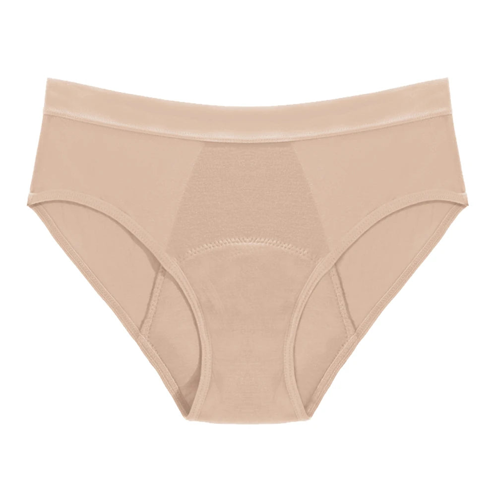 Breathable Menstrual Panties 4-Layer Leak Proof Bamboo Fiber Underpants Heavy Flow Woman Underwear Fast Absorption Period Briefs
