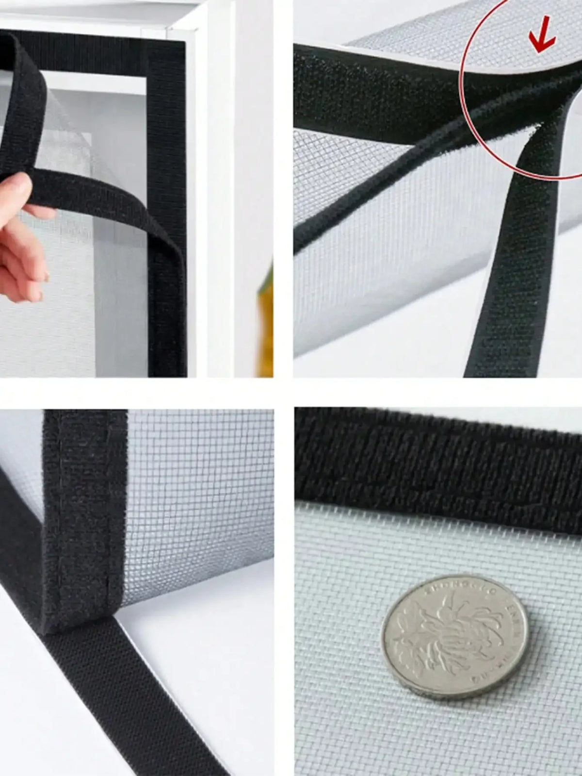 Self-Adhesive Mosquito Netting Window Screen, No Drill Sand Window Curtain, Self-Installation, Invisible, Household Insect-Proof Net