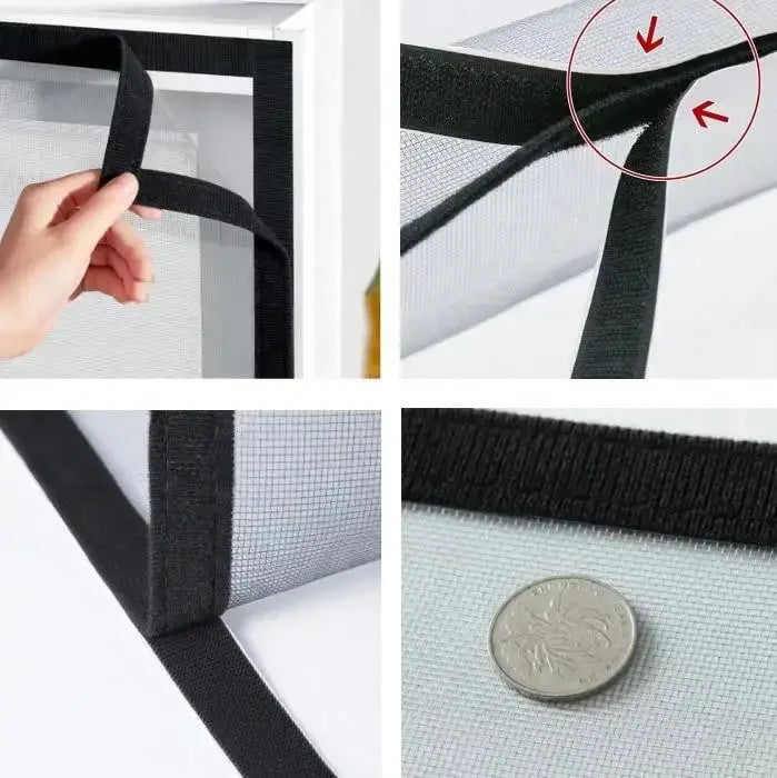 Self-Adhesive Mosquito Netting Window Screen, No Drill Sand Window Curtain, Self-Installation, Invisible, Household Insect-Proof Net
